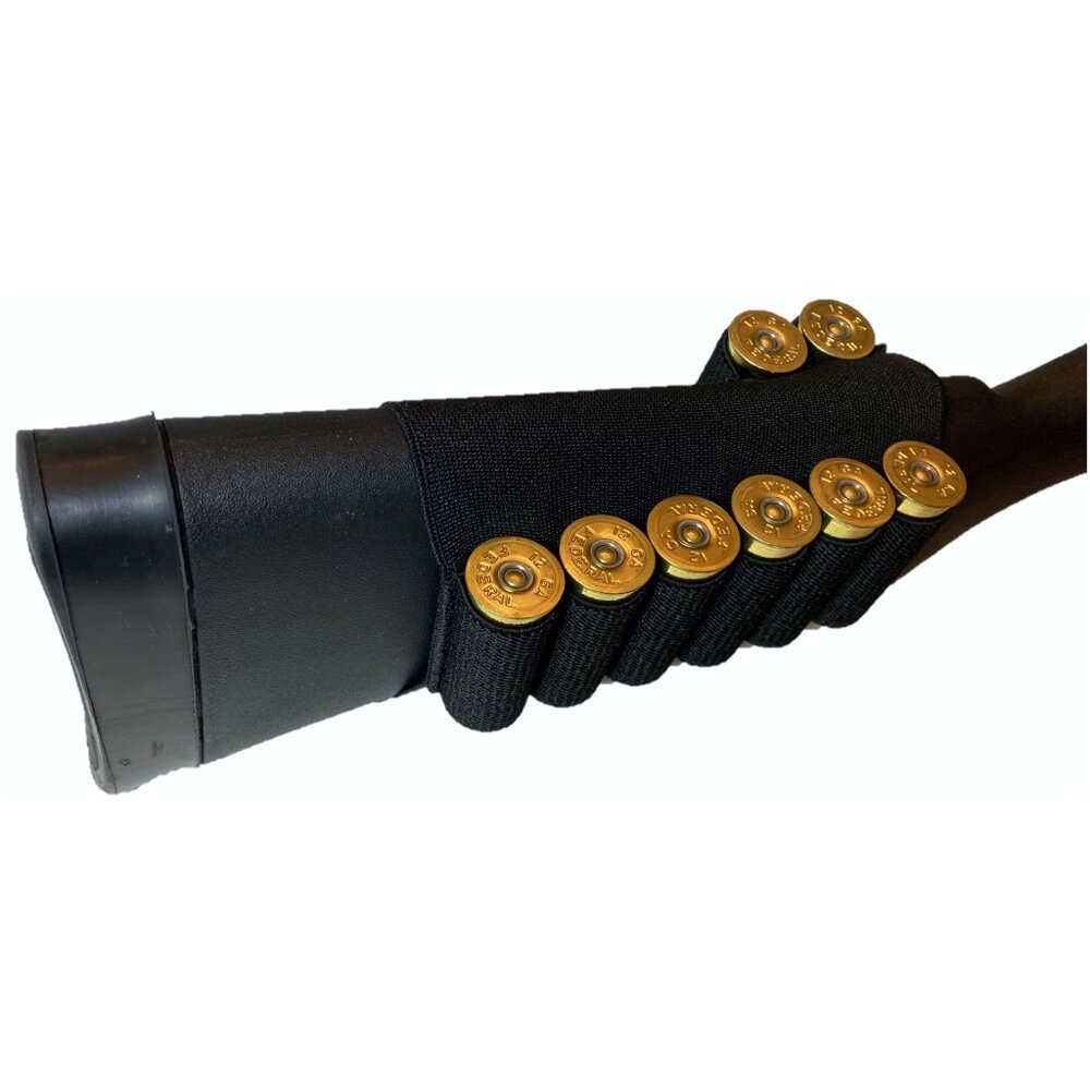 8 Shell Buttstock Shotgun Shell Holder-with No Slip Rubber, stays put!
